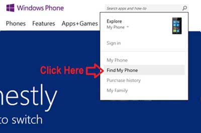 Click on Find My Phone
