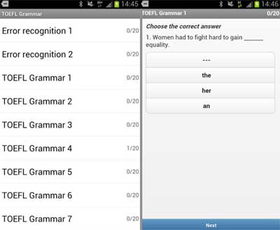 TOEFL Grammar