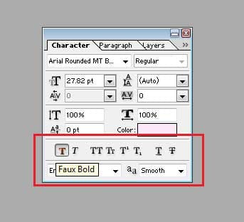 Select Faux Bold