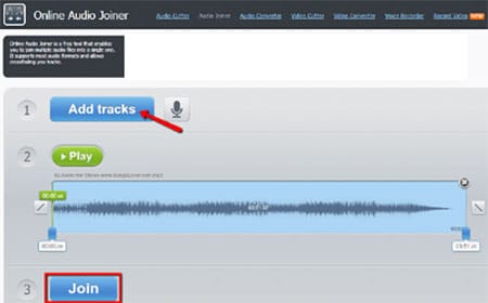 merge songs online combine mp3 - audio joiner