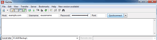 Connect with Server using FileZilla