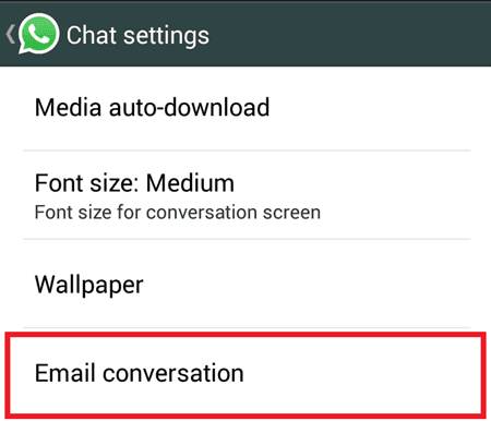 Email Conversation in WhatsApp