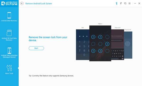 Connect your Android phone and click on Start button