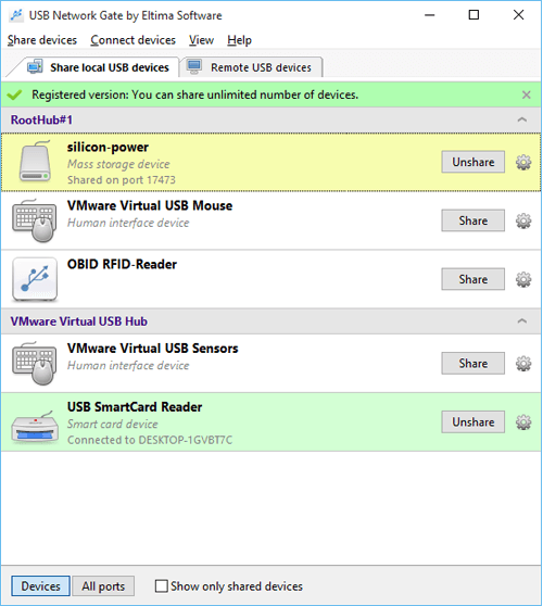 USB Network Gate - Share Over Internet