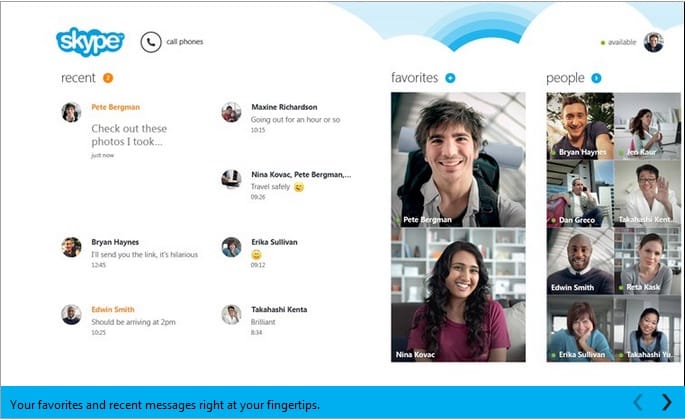 Skype App for Windows 8