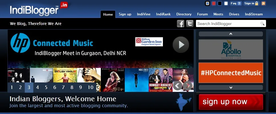 IndiBlogger Home Page