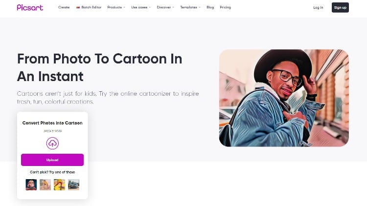 Picsart photo to cartoon maker