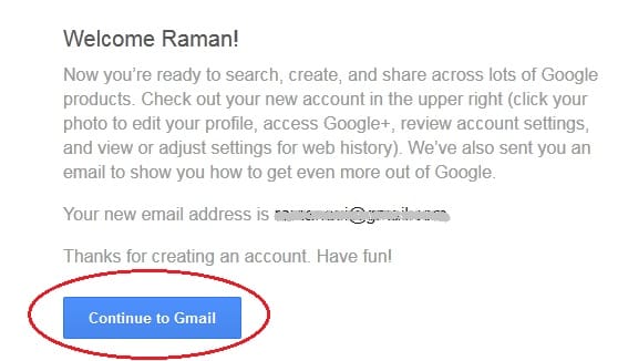 Access your Gmail account