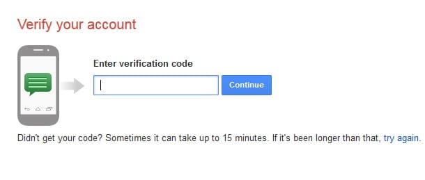 Enter Verification code