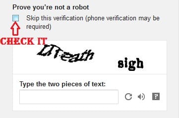 Skip Captcha verification