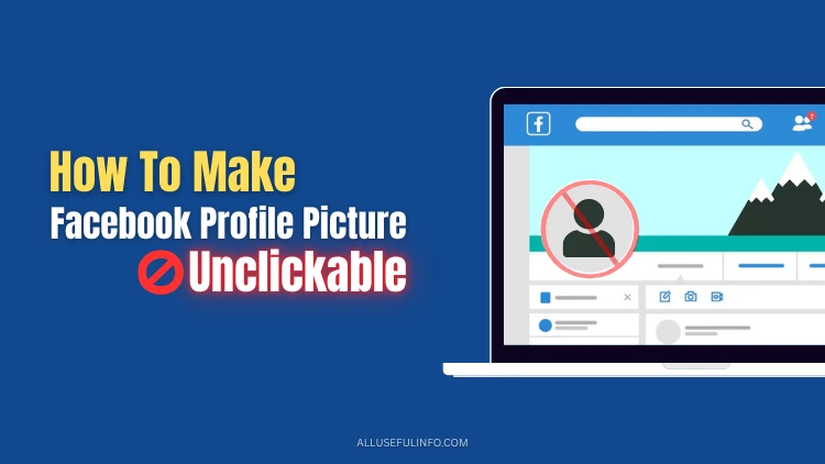 How to make Facebook profile picture unclickable