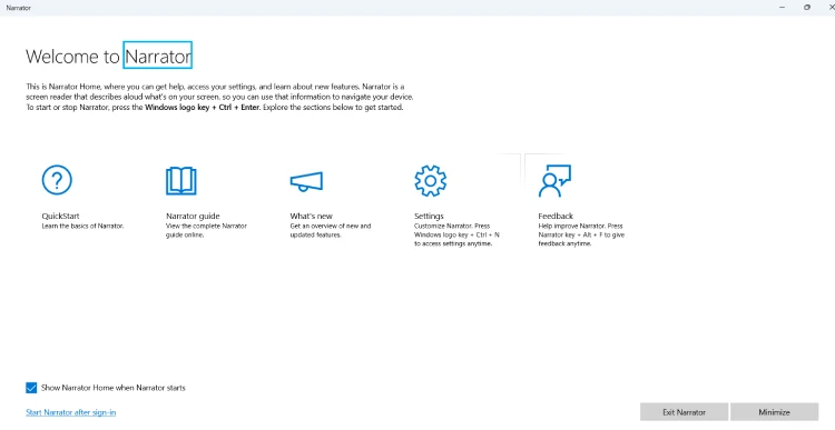 Narrator in Windows 11