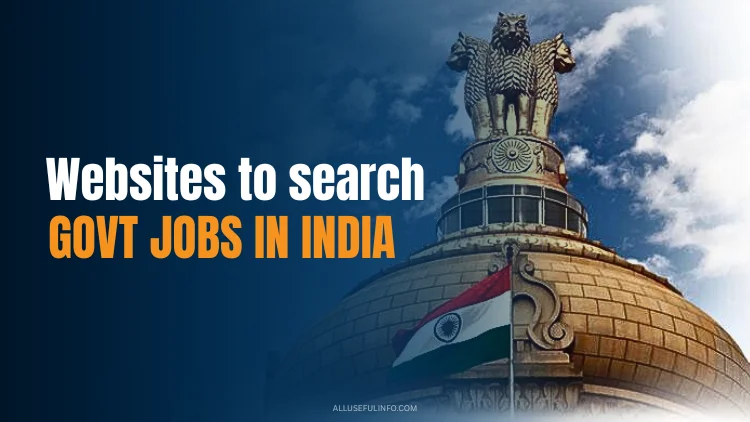 Websites to search latest government jobs in India