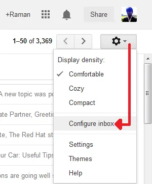 Configure Inbox
