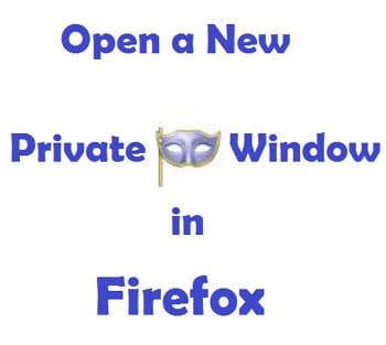 Open Private Window in Firefox