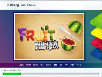 Start Installing BlueStacks