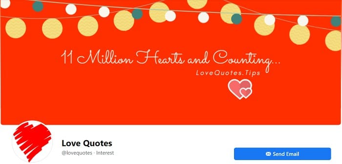 Love Quotes Facebook page