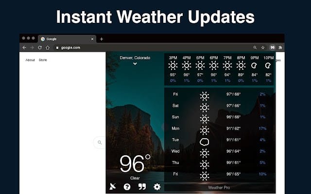 Chrome Weather extension