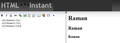 HTML Instant