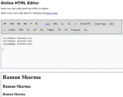 Online HTML Editor