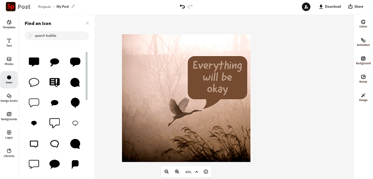 Adobe Spark - Speech bubble