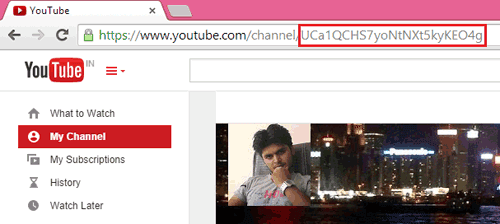 YouTube channel default URL