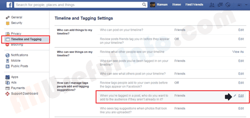 Timeline and Tagging Settings