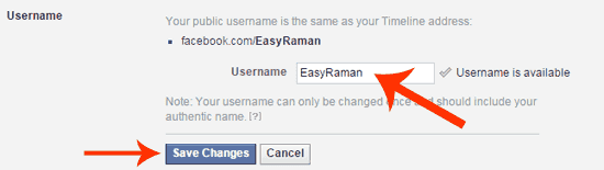 Create custom url for Facebook profile