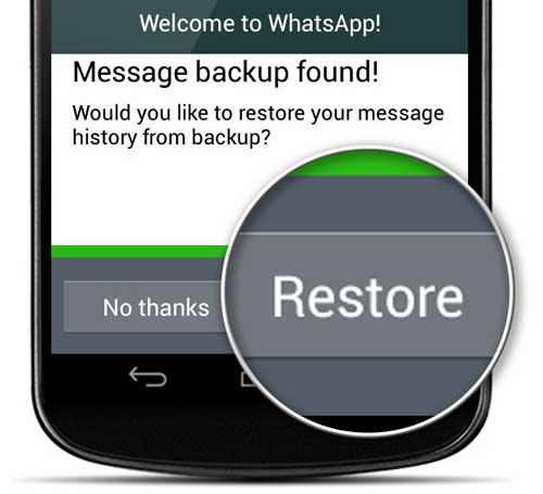 Restore WhatsApp Messages