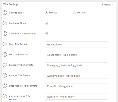 Title Settings - All Useful Info