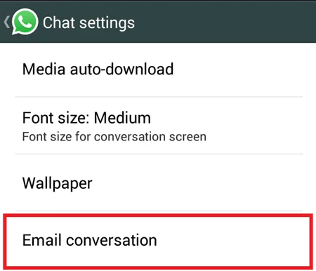 Email Conversation in WhatsApp