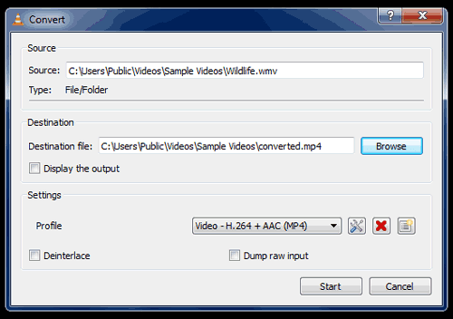 Convert Video Format Using VLC Player