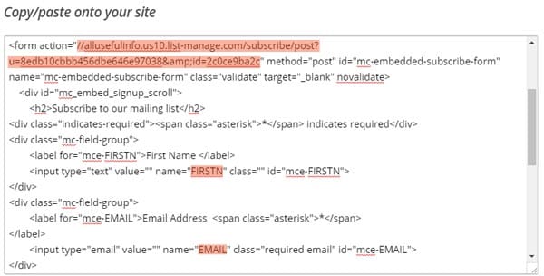 Mailchimp with Genesis eNews Extended