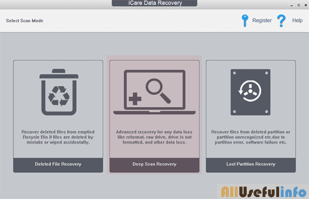 iCare Data Recovery Deep Scan