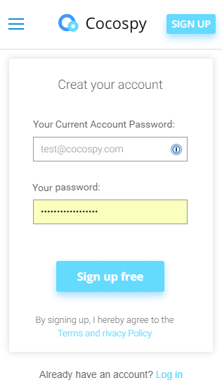 Cocospy Signup