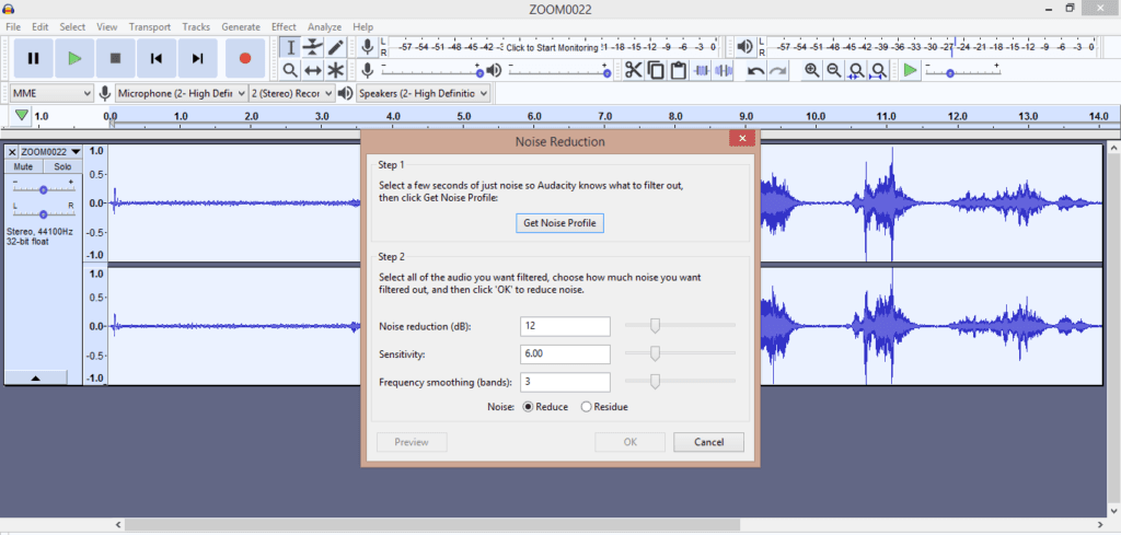 noise removal audacity download