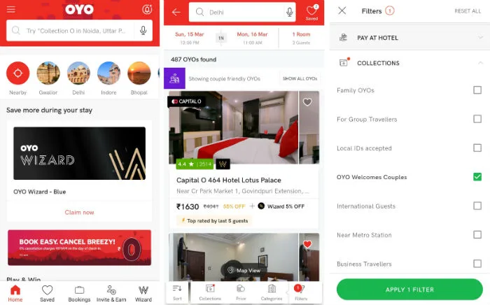 6 Extremely Safe Hotel Booking Android Apps For Couples in India OYO Rooms
