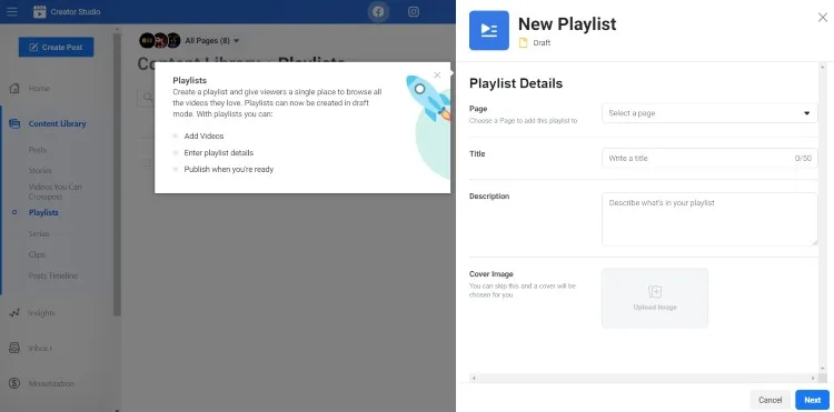 Create Facebook Library