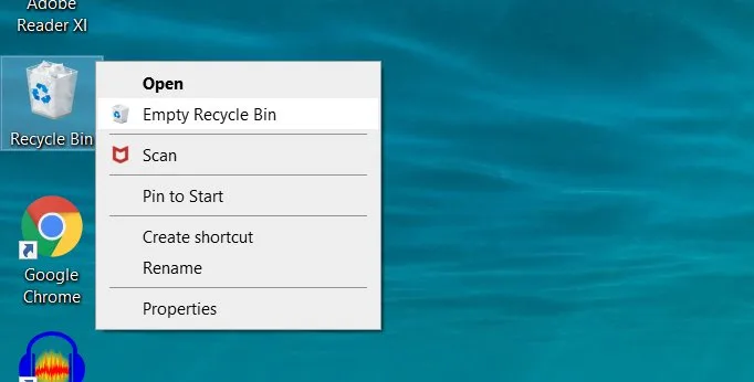 Empty Recycle Bin