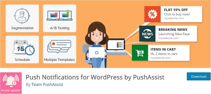 PushAssist WordPress plugin