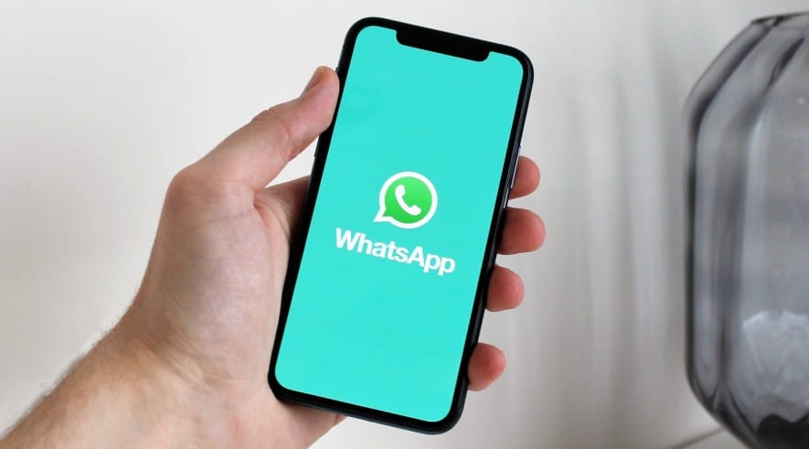 WhatsApp icon on smartphone