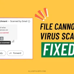 "File cannot be virus scanned" error in Gmail fixed