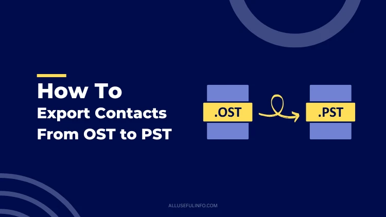 Export contacts from OST to PST file