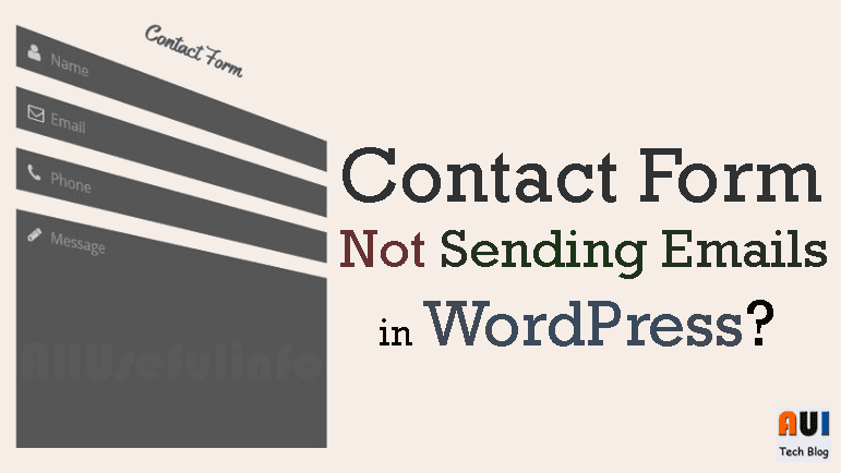 Contact form email send error WordPress